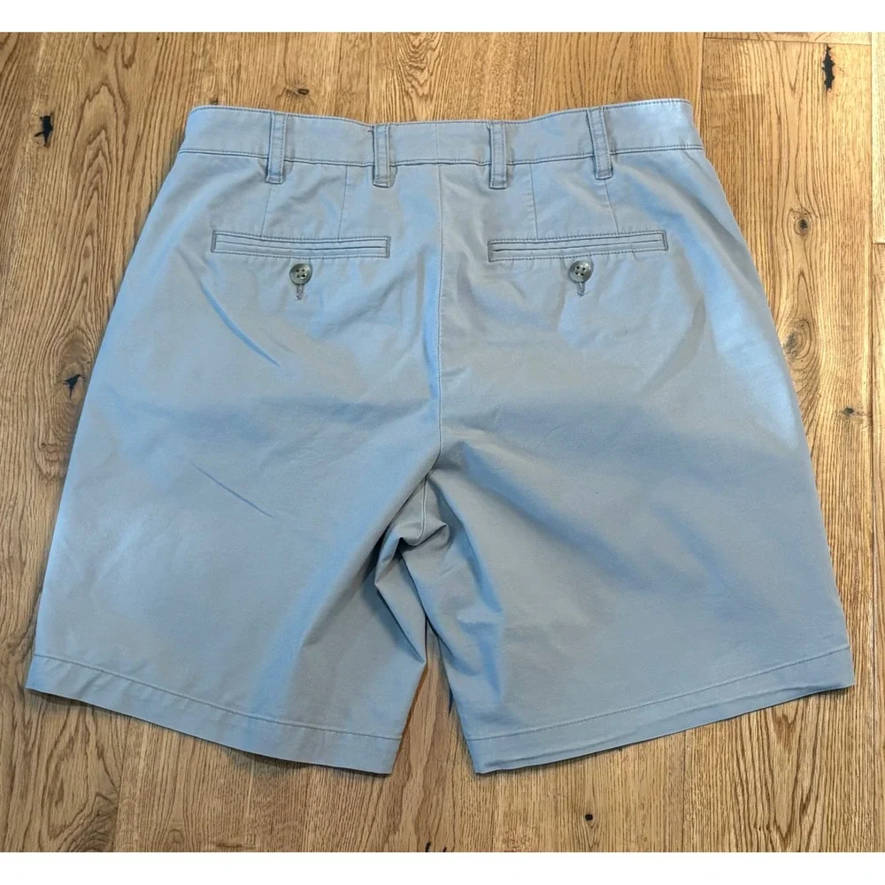 Peter Millar Mens 30 Flat Front Chino Shorts Gray Cotton ME0B16